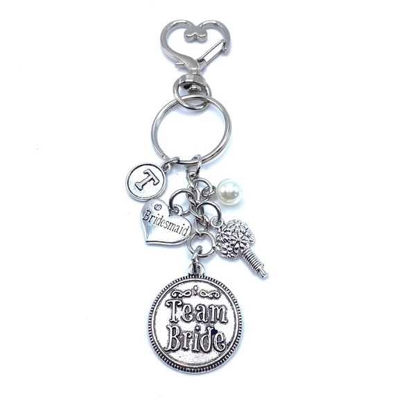 Bridesmaid Keychain Bag Charm Team Bride - Picture 3 of 6
